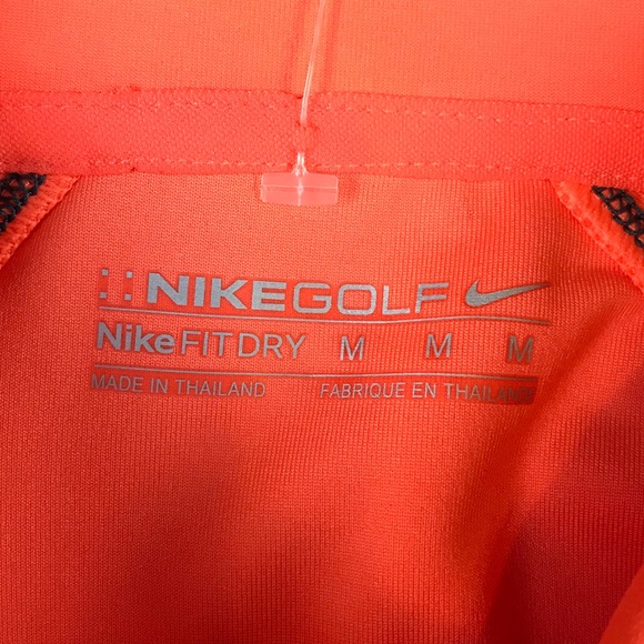 Nike Golf Mens Vintage 2000s Nike FIT-Dry Performance Orange Polo Shirt Sz M NEW - Picture 7 of 11